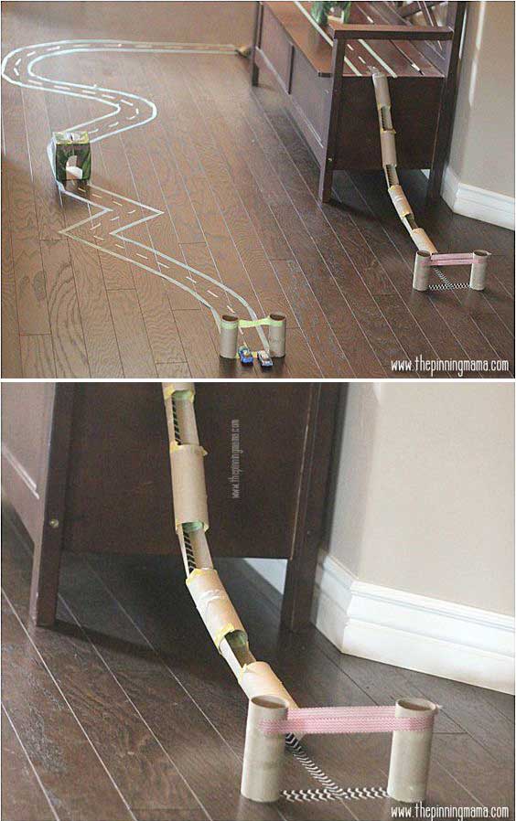 diy race car track for toddlers